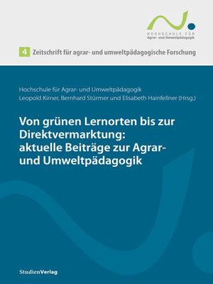cover image of Zeitschrift für agrar- und umweltpädagogische Forschung 4